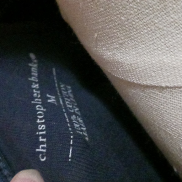 Christopher & Banks Navy and White 3/4 Sleeve Top - Picture 2 of 10